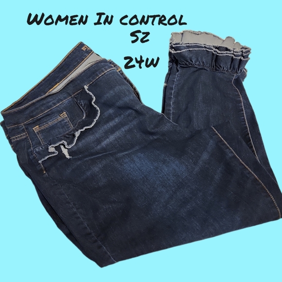 Women with Control Denim - Women with control  jeans ruffles around the ankles Sz 24W